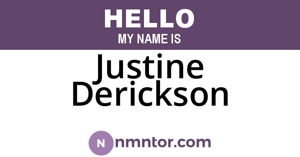 Justine Derickson