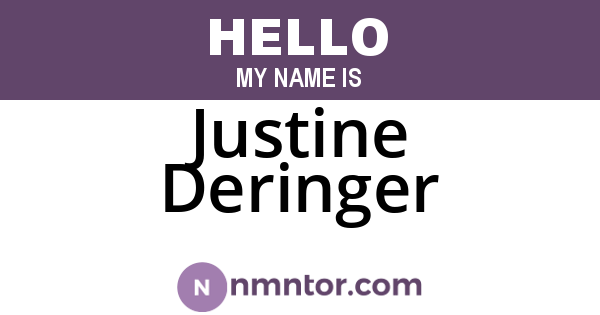 Justine Deringer