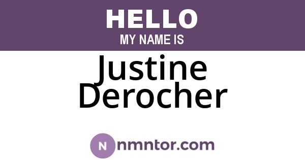 Justine Derocher