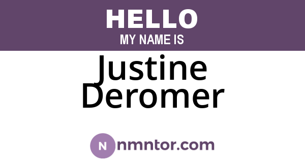Justine Deromer