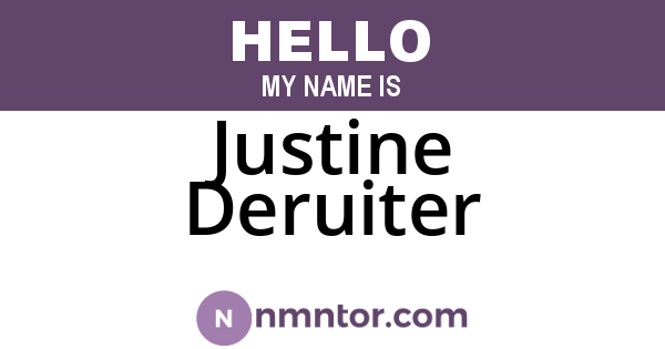 Justine Deruiter
