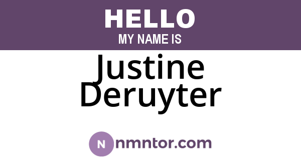 Justine Deruyter