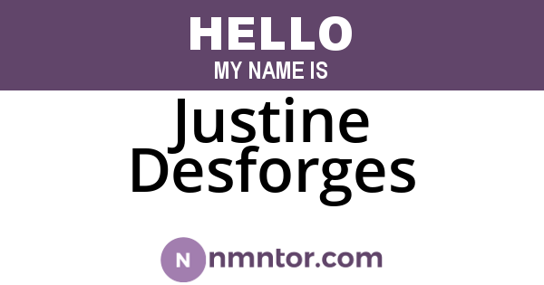 Justine Desforges