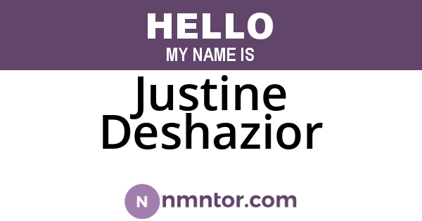 Justine Deshazior