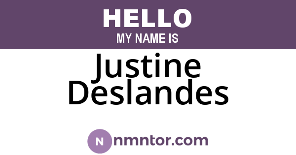 Justine Deslandes