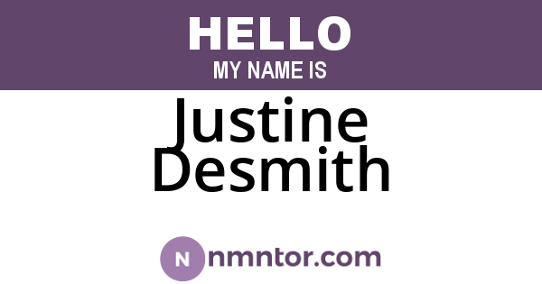 Justine Desmith