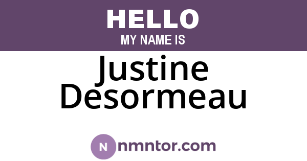 Justine Desormeau