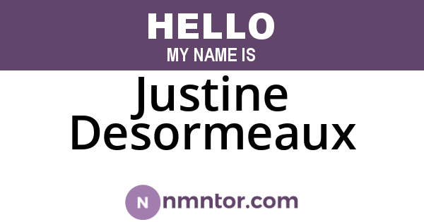 Justine Desormeaux