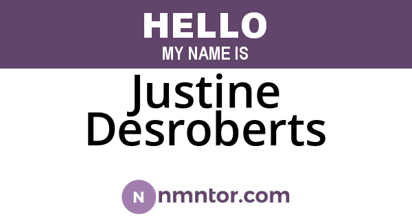 Justine Desroberts