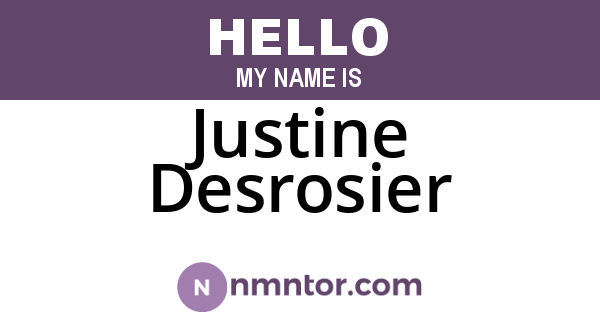 Justine Desrosier