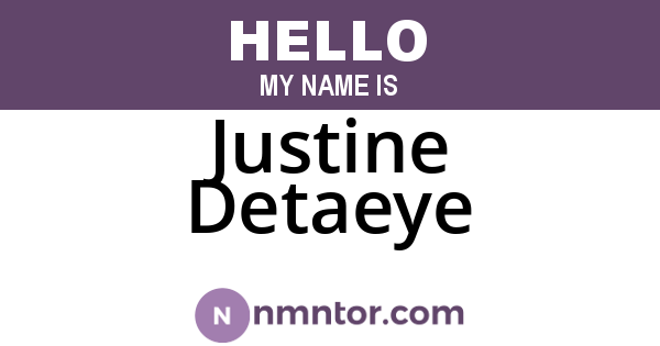 Justine Detaeye