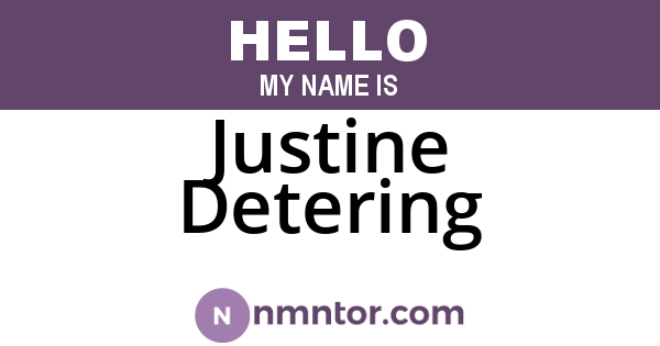 Justine Detering