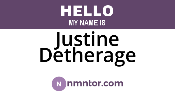 Justine Detherage