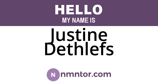 Justine Dethlefs