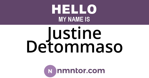 Justine Detommaso