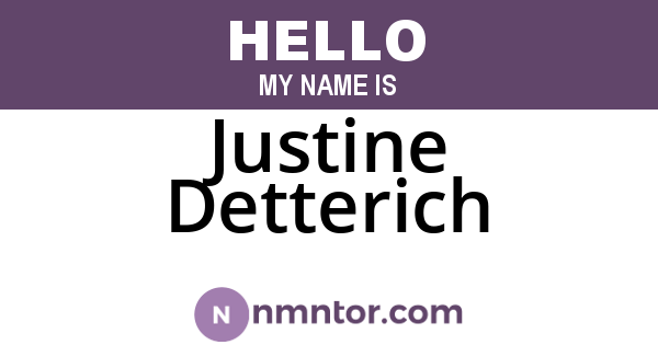 Justine Detterich