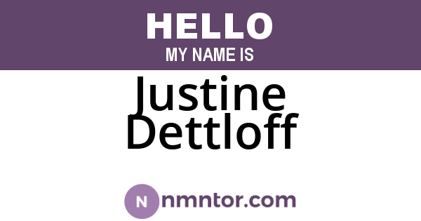 Justine Dettloff