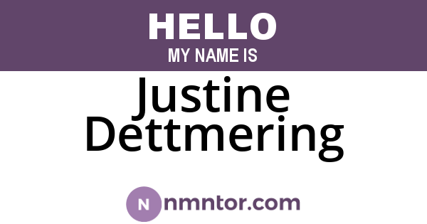 Justine Dettmering