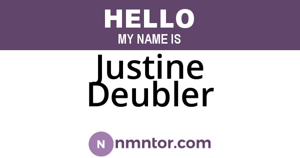 Justine Deubler