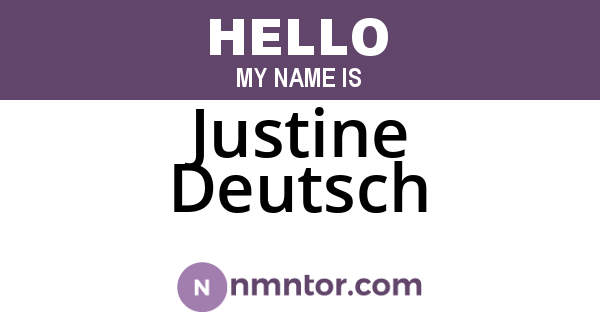 Justine Deutsch