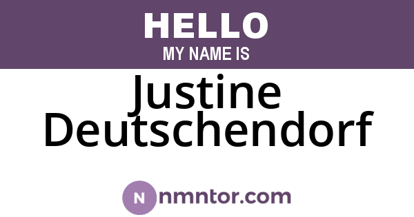 Justine Deutschendorf