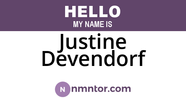 Justine Devendorf