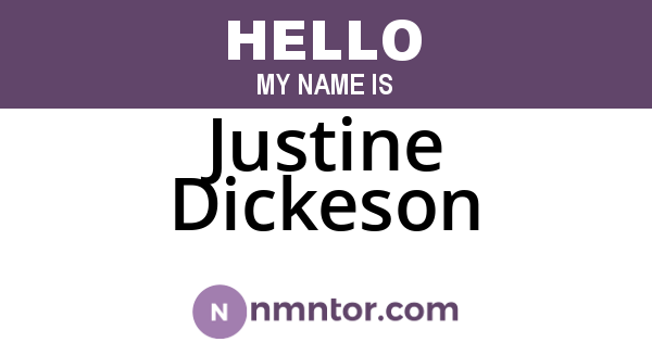 Justine Dickeson