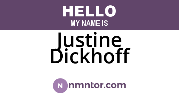 Justine Dickhoff