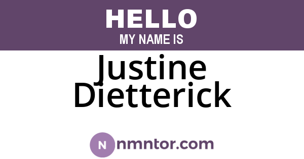 Justine Dietterick
