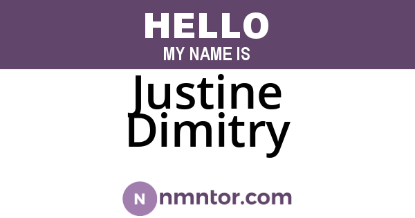 Justine Dimitry