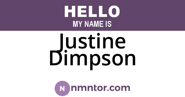 Justine Dimpson