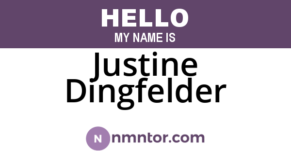 Justine Dingfelder