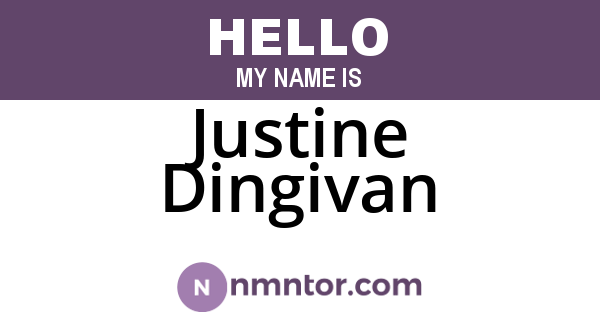 Justine Dingivan