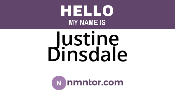 Justine Dinsdale