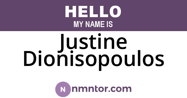 Justine Dionisopoulos