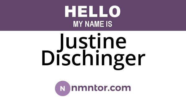 Justine Dischinger