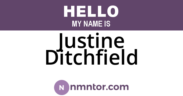 Justine Ditchfield