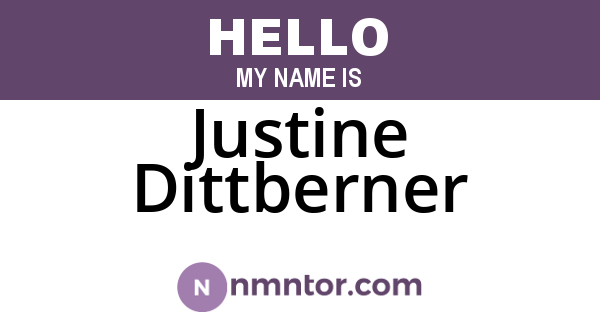 Justine Dittberner