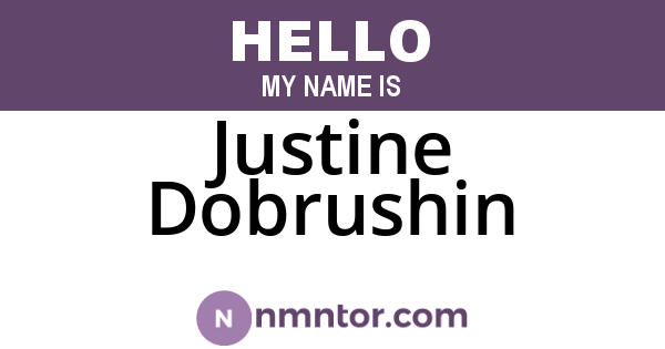 Justine Dobrushin