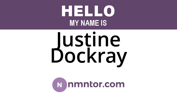 Justine Dockray