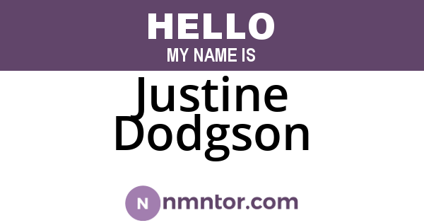 Justine Dodgson