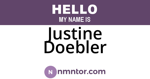Justine Doebler