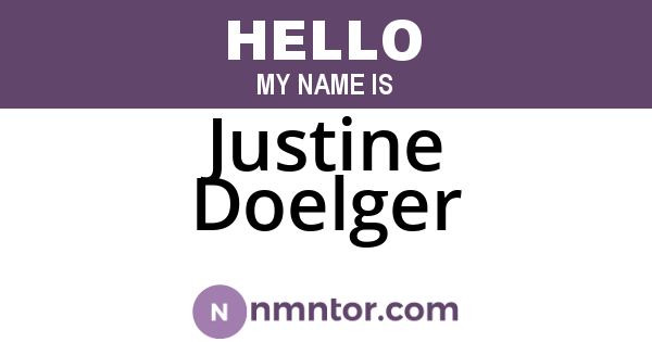 Justine Doelger