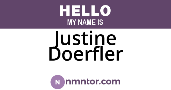 Justine Doerfler