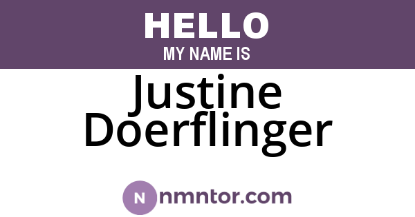 Justine Doerflinger