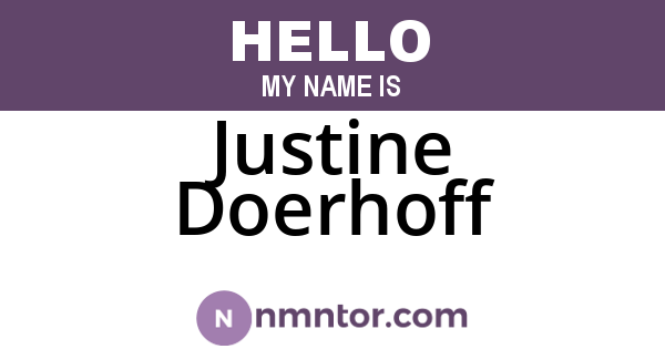 Justine Doerhoff