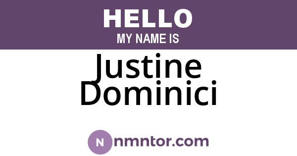 Justine Dominici