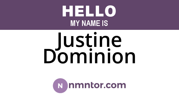 Justine Dominion
