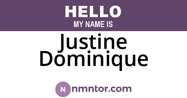 Justine Dominique