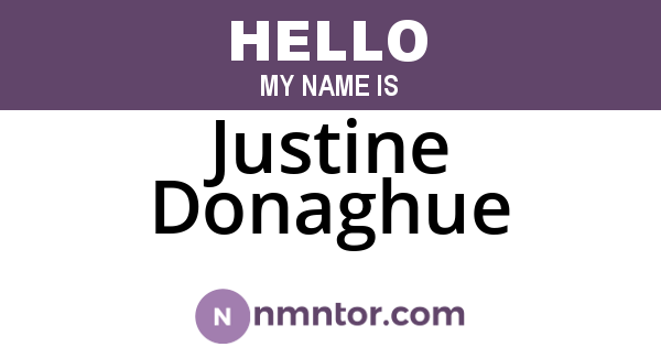 Justine Donaghue